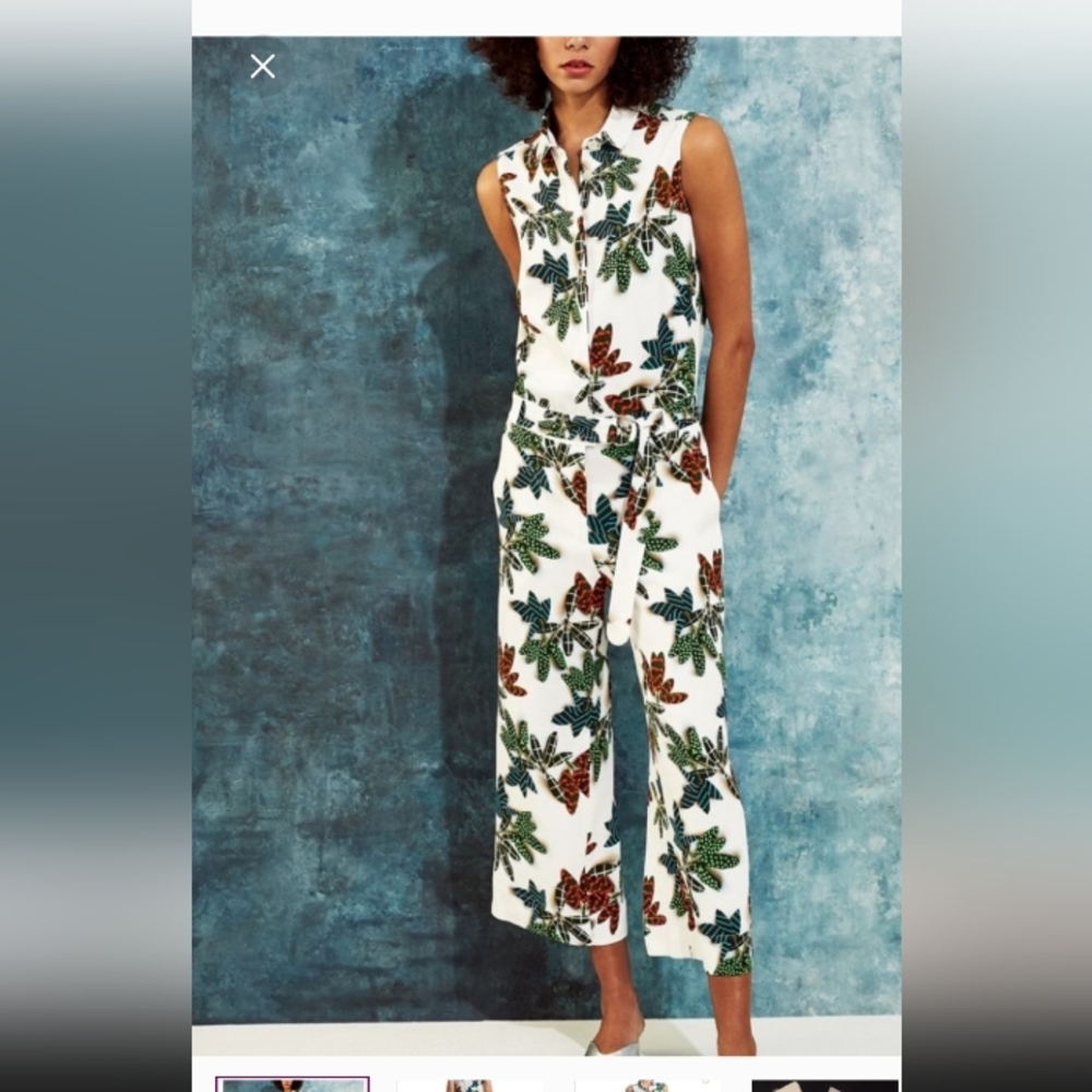 Akris Punto Jumpsuit DESIGNER Unique vibrant print US 10
